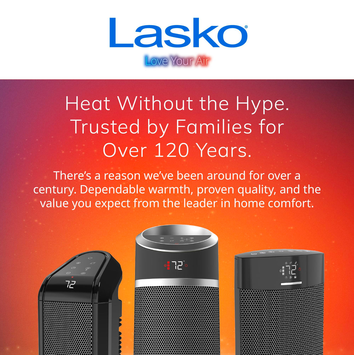 Lasko 38" DUO Comfort Tower Fan Space Heater - Remote - White - FHV820