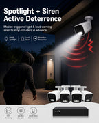 Swann EliteX 12MP 6K Security Camera System, 4 Bullet PoE NVR, 2TB HDD