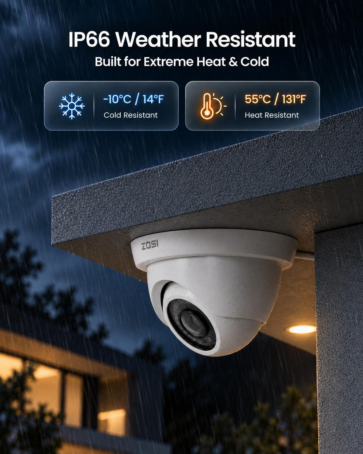 ZOSI 3K Wired Security Camera System, 4 x 1080p Dome Camera Outdoor,1TB HDD