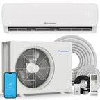 Mountman 12000BTU Mini Split AC/Heating System with WIFI & Alexa,115V 19 SEER2 Wall-Mounted Ductless AC Units up to 750 Sq.Ft,Energy Efficient Inverter Air Conditioner with Heat Pump,Installation Kit