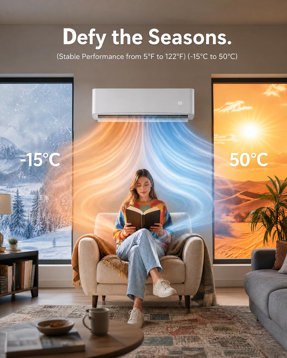 GarveeHome 12000 BTU Mini Split AC Heat Pump Inverter 17 SEER2