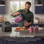 Ninja Kitchen System Pro+, 72oz Pitcher, 8-Cup, 1200W, Grey, BR601AMZ