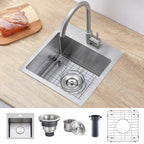 VAPSINT 33x22 Black Drop in Kitchen Sink, 33 Inch Gunmetal Black Stainless Steel Top Mount Kitchen Sink, Single Bowl Laundry Sink with Strainer