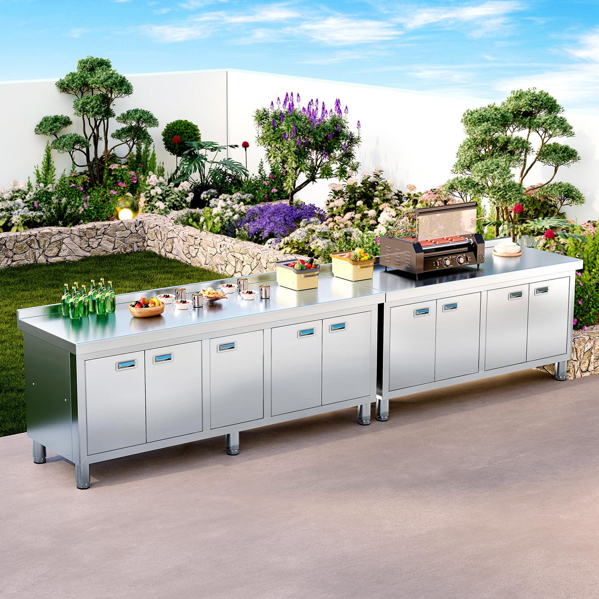 WWK 70" x 21" Stainless Steel Cabinet with 304 Stainless Steel Tabletop
