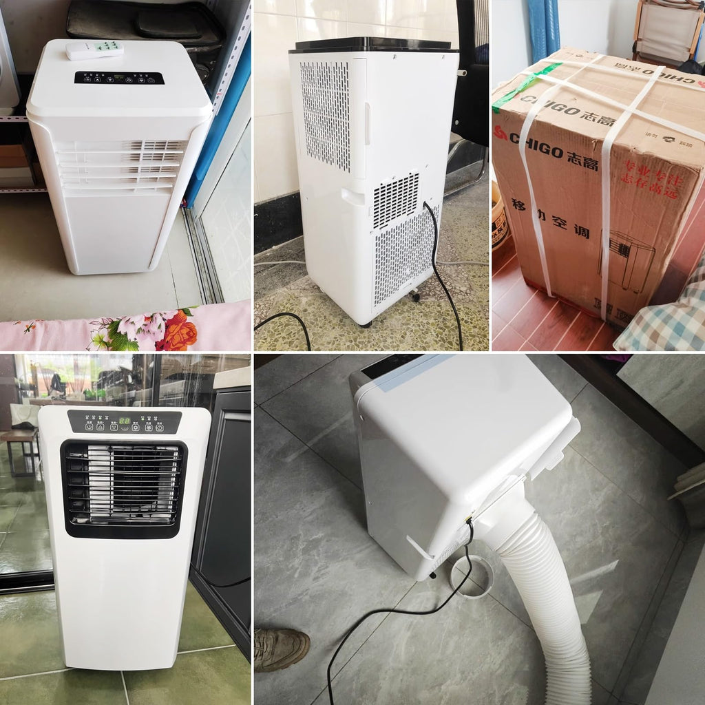 Portable AC Heater and Cooling Unit, 120° Wide Swing, Ultra Quiet Dehumidifier for Office or Bedroom, Remote Control, Energy Efficient All-Season Climate Solution