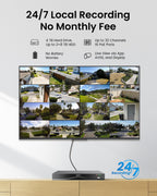 ZOSI 4K 16CH PoE Security Camera System, 12x 8MP Outdoor Cameras, 4TB HDD
