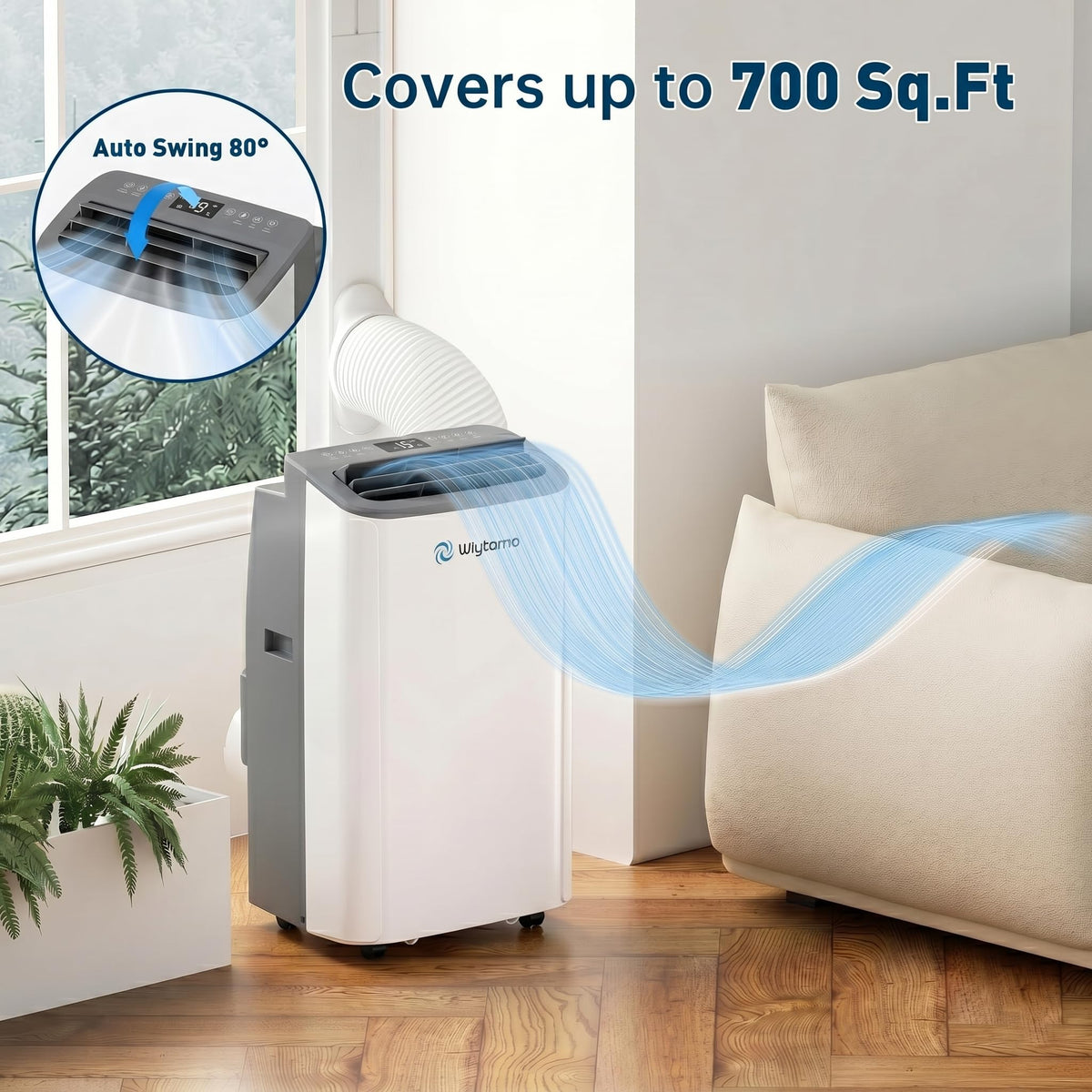 14,000 BTU Portable Air Conditioners with Heat & WiFi
