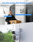 Camcamp Wireless Security Camera System with 10.1" Monitor, Dual Lens PTZ CCTV Camera Security System, 10CH Expandable 4K NVR,Auto Tracking, No Subscription for Outdoor Indoor, 5G & 2.4G WiFi
