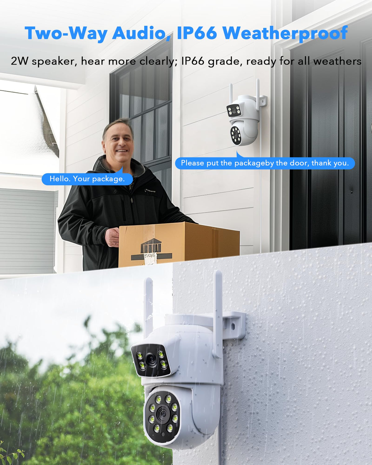 Camcamp Wireless Security Camera System with 10.1" Monitor, Dual Lens PTZ CCTV Camera Security System, 10CH Expandable 4K NVR,Auto Tracking, No Subscription for Outdoor Indoor, 5G & 2.4G WiFi