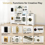 Interactive Wooden Play Kitchen for Kids