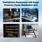 1U Horizontal PDU 19" Rack Mount Power Strip