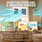ALORAIR Built-in Heating & Cooling Room to Room Air Transfer Fan, 300 CFM