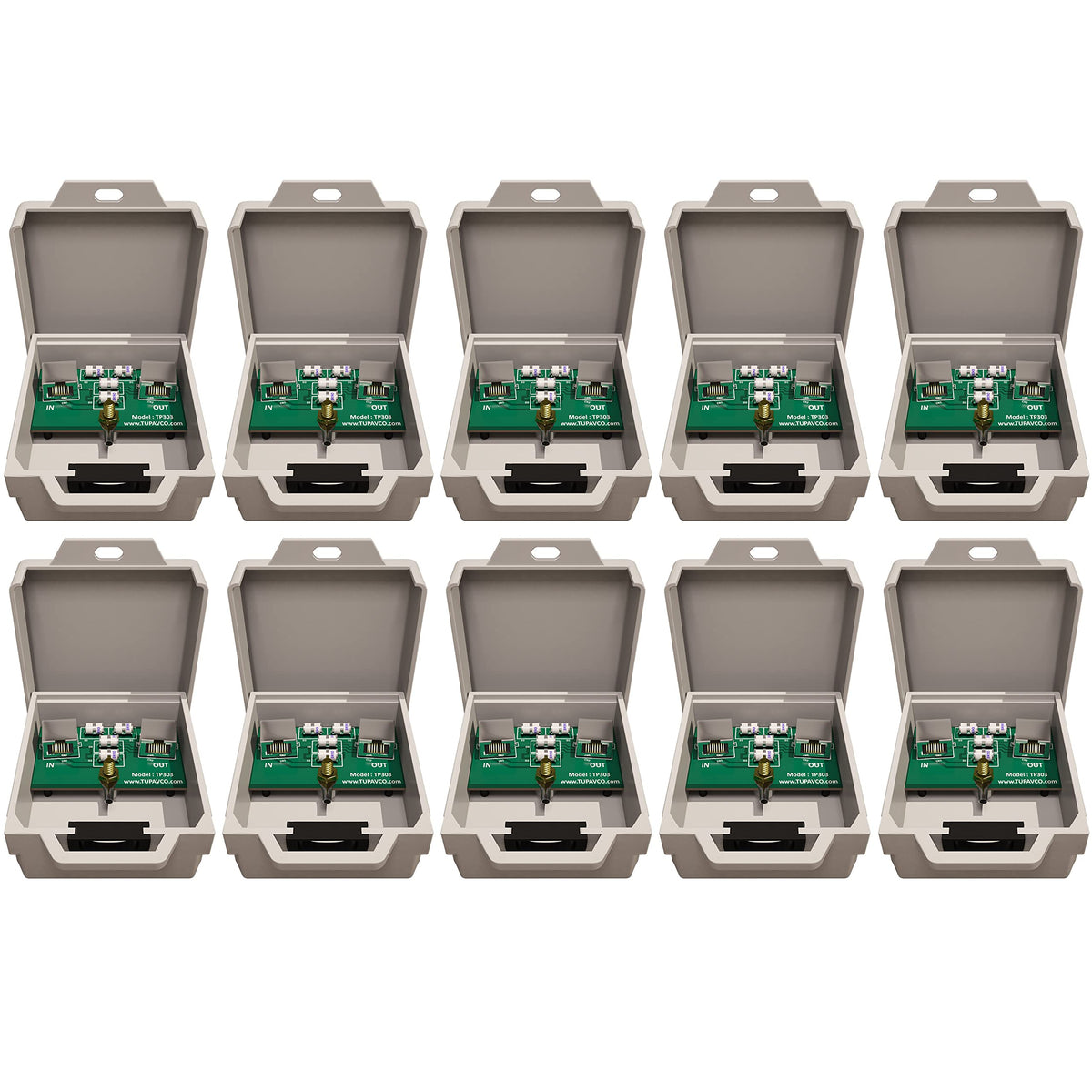 Outdoor Ethernet Surge Protector - Gigabit and PoE++ Compatible (10 Pack)