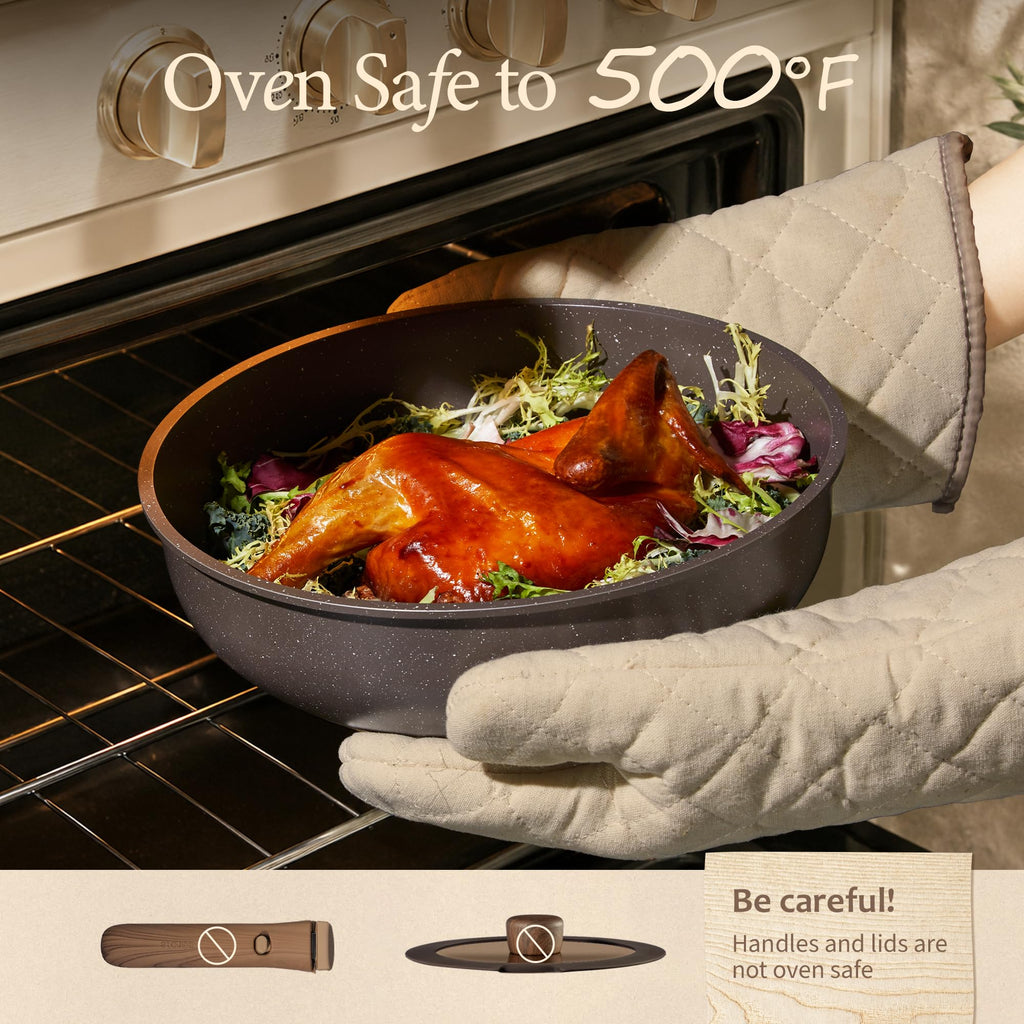 CAROTE 27pcs Pots and Pans Set Non Stick, Detachable Handle Cookware Set