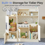 Tiny Land Wooden Play Kitchen for Toddlers, Kids Play Toy Kitchen Set