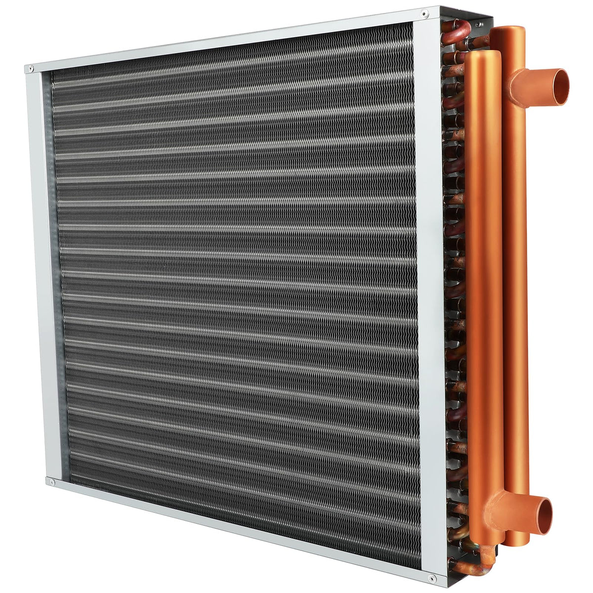 14 * 16 Water to Air Heat Exchanger, Copper Ports for Outdoor Wood Furnace