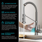 KRAUS Stainless Steel 18 in Touchless Pull Down Kitchen Faucet KSF-1610SFS
