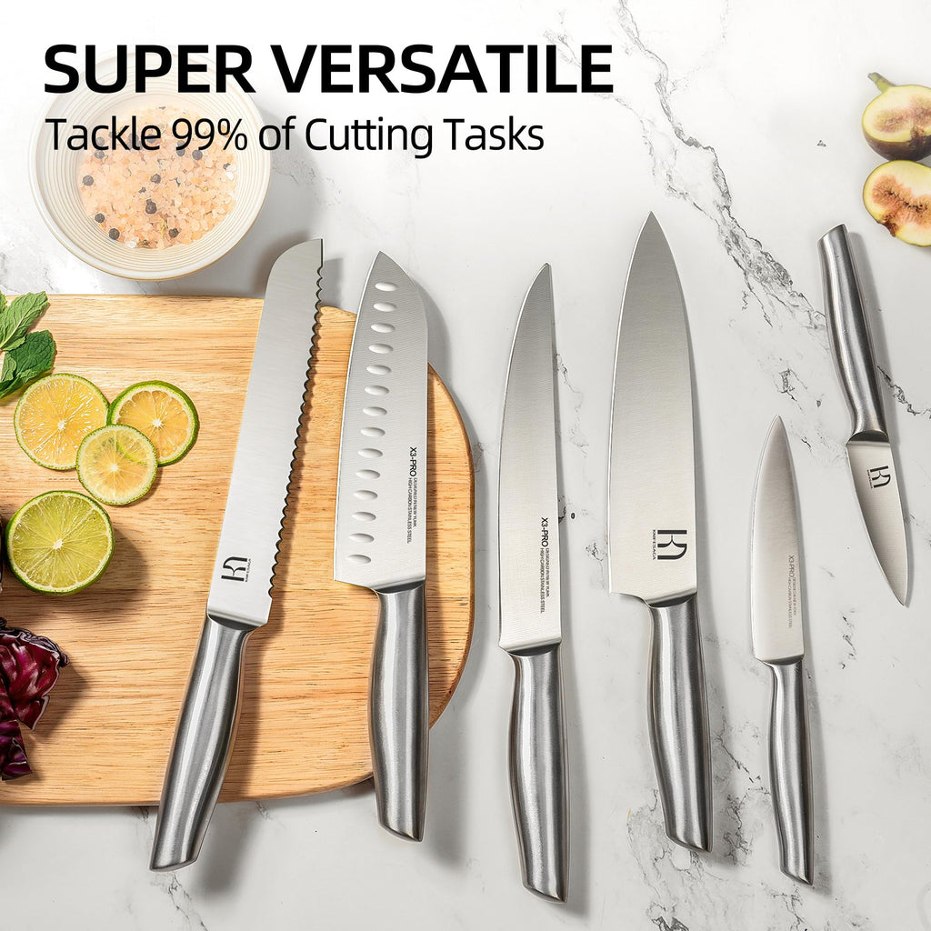 KnifeSaga 17 Pcs Kitchen Knife Set, Premium, Razor Sharp, Japanese Steel
