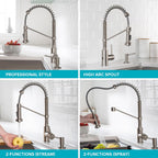 KRAUS Stainless Steel 18 in Touchless Pull Down Kitchen Faucet KSF-1610SFS