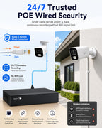 Swann EliteX 12MP 6K Security Camera System, 4 Bullet PoE NVR, 2TB HDD