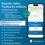 Arlo Home Security System - Alarm System with Wired Keypad Sensor Hub, 5 8-in-1 Sensors & Yard Sign - No Contract Required - DIY Installation - White, SS1501
