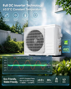 GarveeHome 12000 BTU Mini Split AC Heat Pump Inverter 17 SEER2
