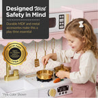 Best Choice Products Deluxe Kids Cottage Play Kitchen for Toddlers, Butter