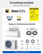 12000 BTU Mini Split Air Conditioner, 115V 22 SEER2 AC & Heat Pump