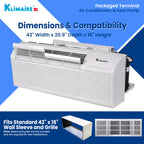 Klimaire 15,000 BTU PTAC Heat Pump A/C 3.5kW | 20 A