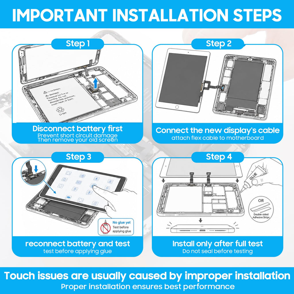 for iPad Pro 11 3rd 4th Replacement Screen Touch Digitizer
