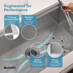 Ruvati 30-in Stainless Steel Undermount Workstation Kitchen Sink - RVH8310