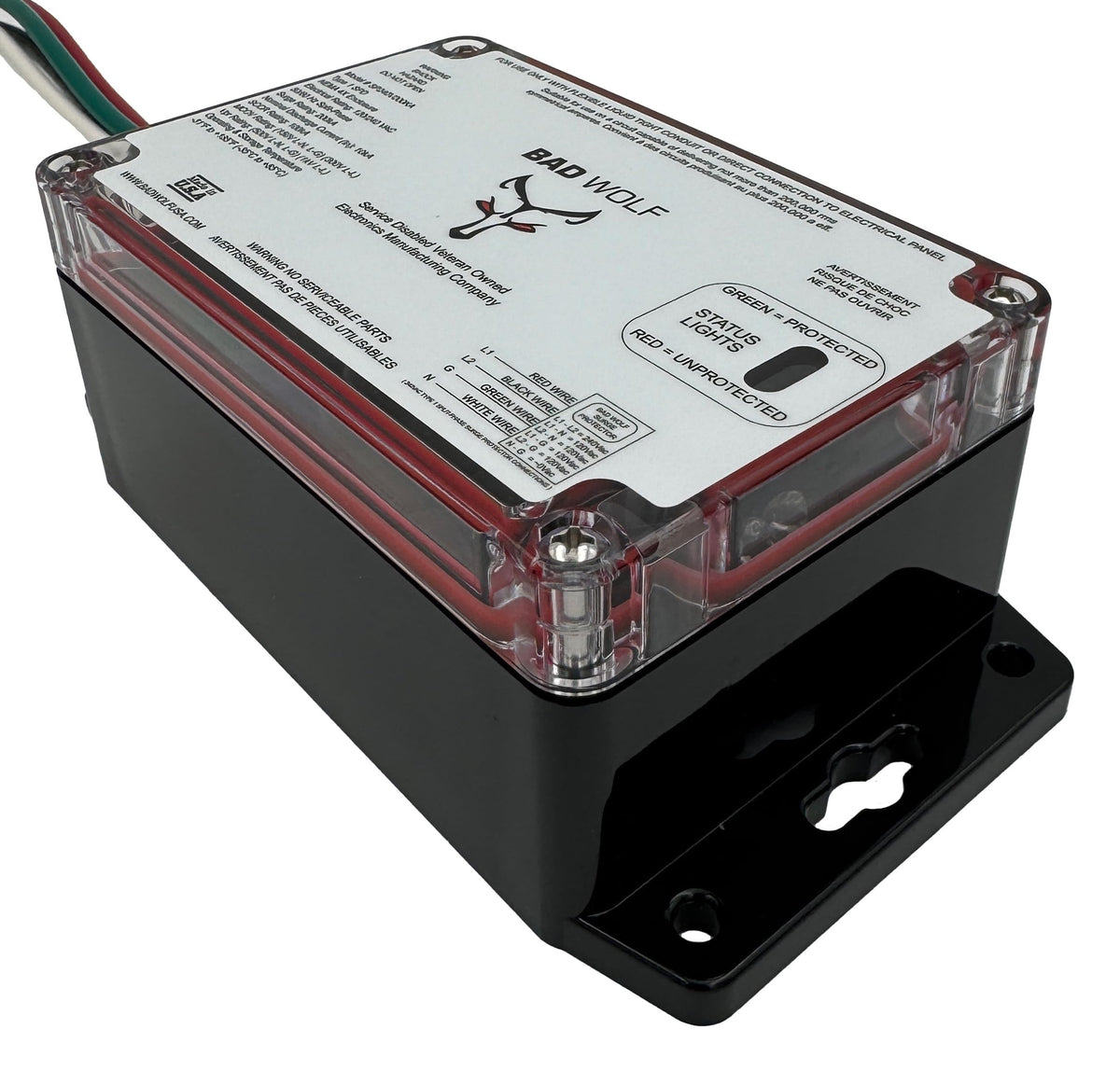 Bad Wolf SP240V200KA Whole House Surge Protector, 200kA, Type 1 SPD, 120/240V Split-Phase, ETL Listed UL 1449 5th Ed & CSA C22.2 No. 269.1/269.2, NEMA 4X IP67