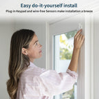 Arlo Home Security System - Alarm System with Wired Keypad Sensor Hub, 5 8-in-1 Sensors & Yard Sign - No Contract Required - DIY Installation - White, SS1501