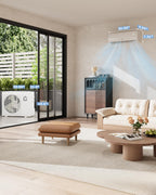 Garvee 11500 BTU Mini Split AC/Heating System, 230V WIFI Enabled Energy Efficient Mini Split Unit,Wall-Mounted Split Air Conditioner,Cools Up to 750 Sq.Ft, Heat Pump & Installation Kits