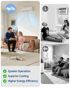 Garvee 11500 BTU Mini Split AC/Heating System, 115V WIFI Enabled Energy Efficient Mini Split Unit,Wall-Mounted Split Air Conditioner,Cools Up to 750 Sq.Ft, Heat Pump & Installation Kits
