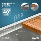 Ruvati 30-in Stainless Steel Undermount Workstation Kitchen Sink - RVH8310