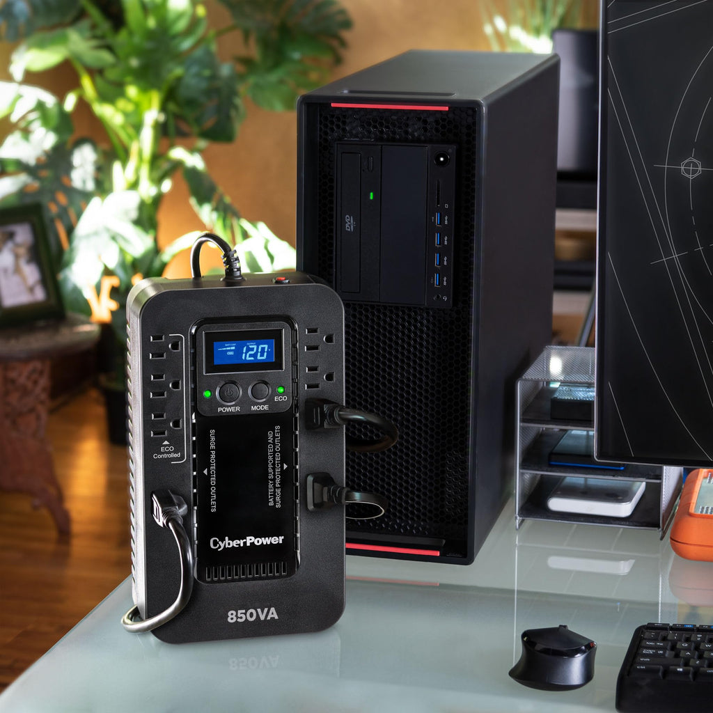 CyberPower EC850LCD Ecologic UPS Battery Backup and Surge Protector