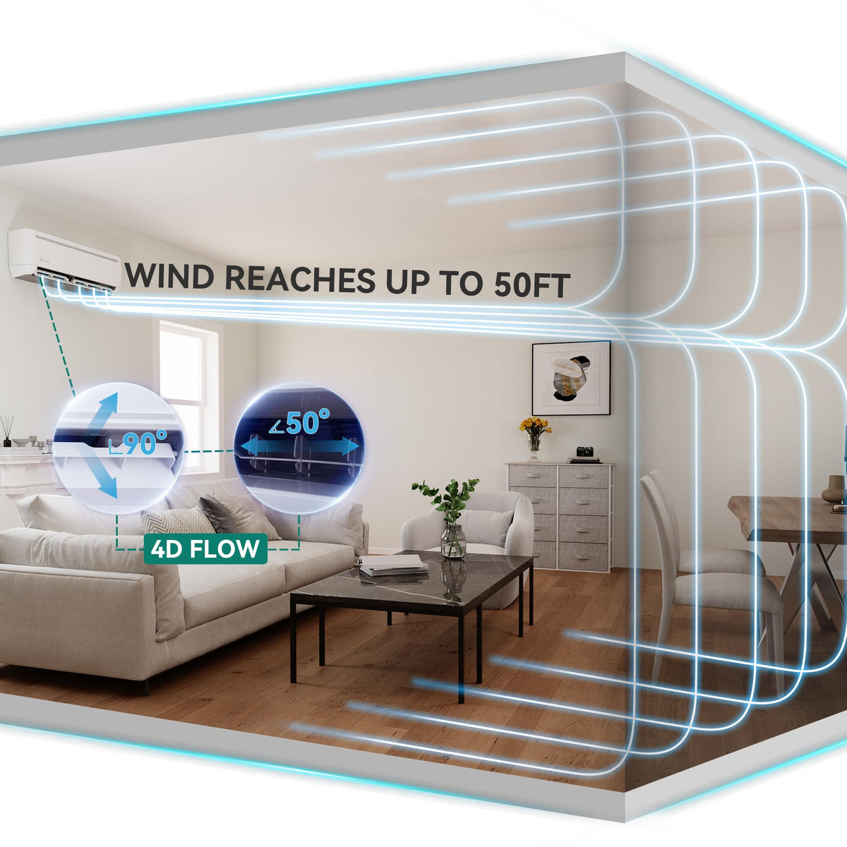 YITAHOME 12000 BTU Mini Split AC/Heating System 220V 17.5 SEER2