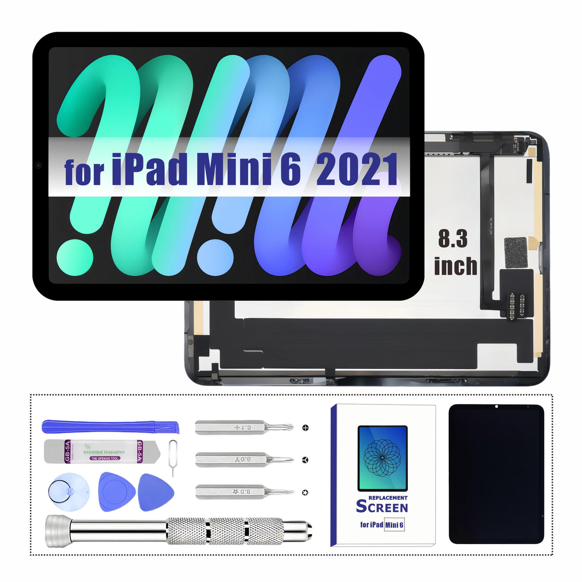 ZTR for iPad mini 6 6th 2021 Screen Replacement 8.3’’ LCD Display for iPad Mini6 Gen A2567 A2568 A2569 Digitizer Touch Screen Assembly with Free Tools