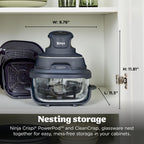 Ninja Crispi Glass Air Fryer, 4-in-1, Grey, FN101GY