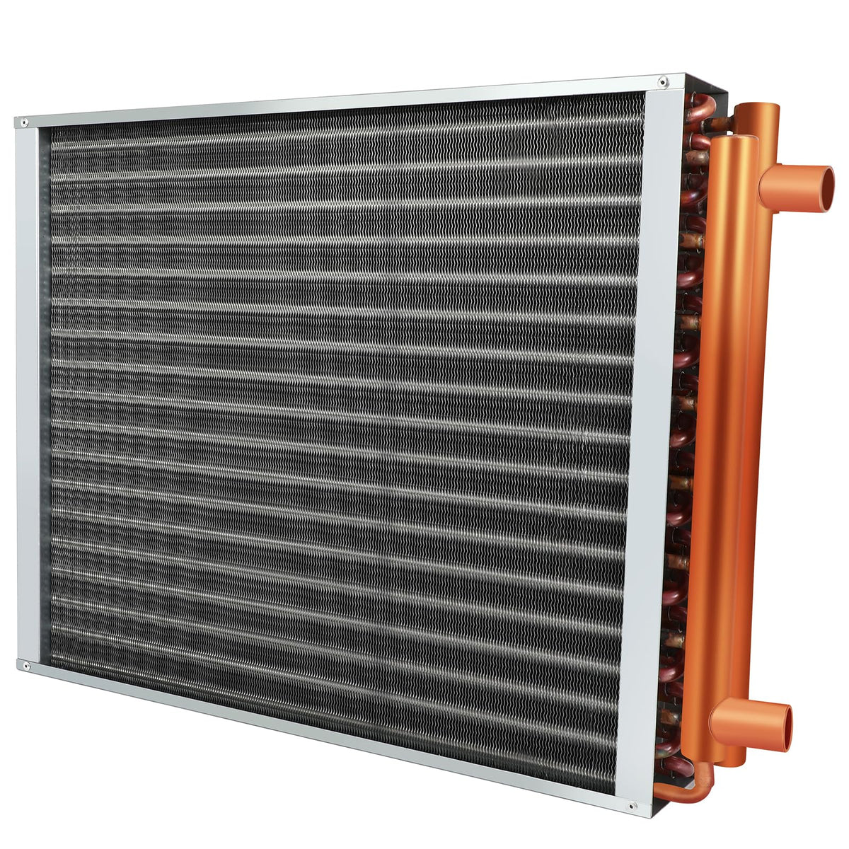 14 * 16 Water to Air Heat Exchanger, Copper Ports for Outdoor Wood Furnace