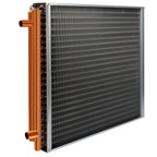 14 * 16 Water to Air Heat Exchanger, Copper Ports for Outdoor Wood Furnace