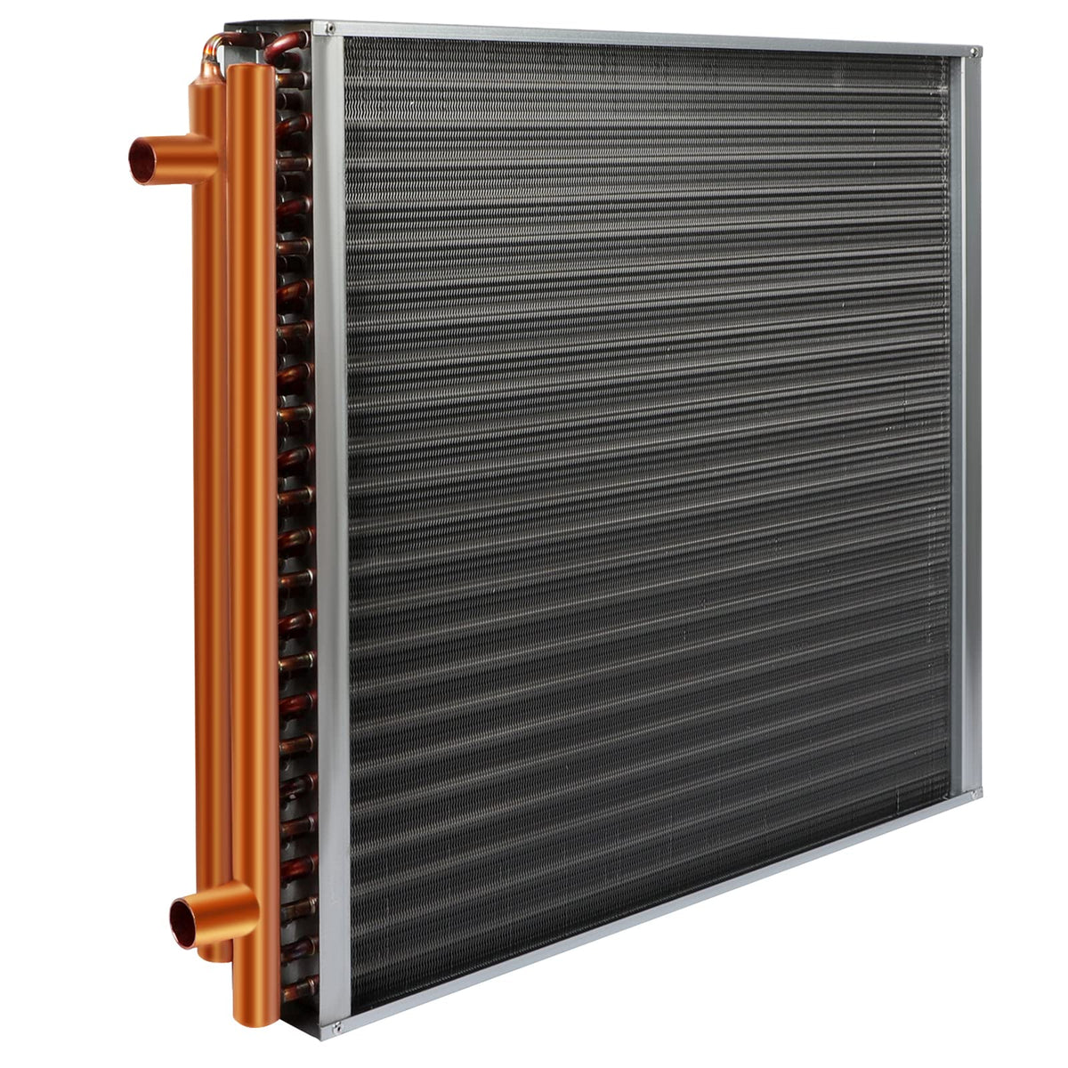 14 * 16 Water to Air Heat Exchanger, Copper Ports for Outdoor Wood Furnace