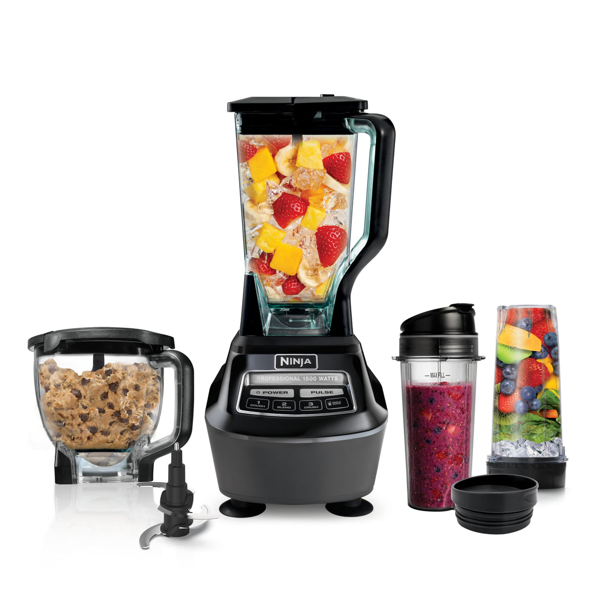 Ninja Kitchen System Pro+, 72oz Pitcher, 8-Cup, 1200W, Grey, BR601AMZ