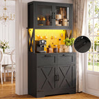 Unikito 71" Tall Kitchen Pantry Storage Cabinet, 63" W Kitchen Hutch