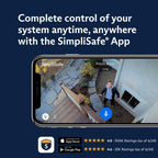 SimpliSafe 8 Piece Wireless Home Security System - Optional 24/7 Professional Monitoring - No Contract - Compatible with Alexa and Google Assistant , White