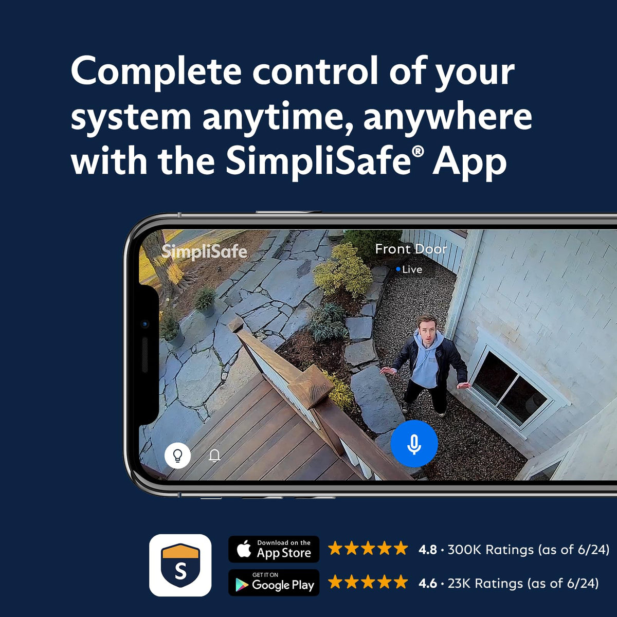 SimpliSafe 12 Piece Wireless Home Security System w/HD Camera - Optional 24/7 Professional Monitoring - No Contract - Compatible with Alexa and Google Assistant, White
