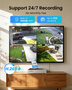 ZOSI 3K Lite 8CH Home Security Camera System, 4X 2MP Wired Cam, 500GB HDD