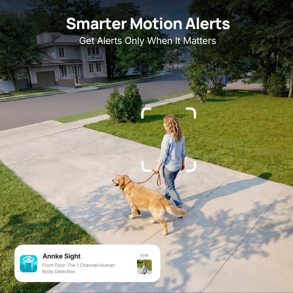 ANNKE 4MP Solar Security Cameras Wireless Outdoor, 4-Cam Home Camera System