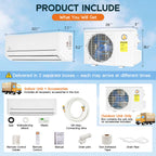 Albott 12,000 BTU 115V DIY Mini Split AC & Heating System with Fast-Fit Set